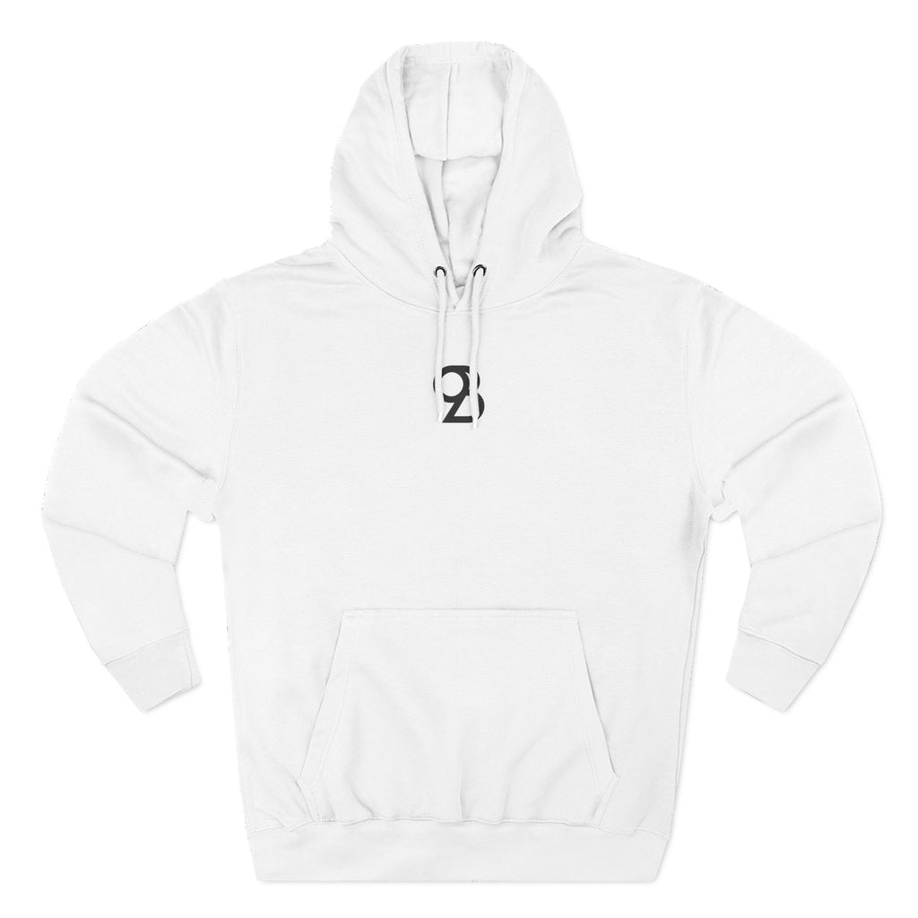 Minimal Three-Panel Fleece Hoodie — Clean Small Chest Logo