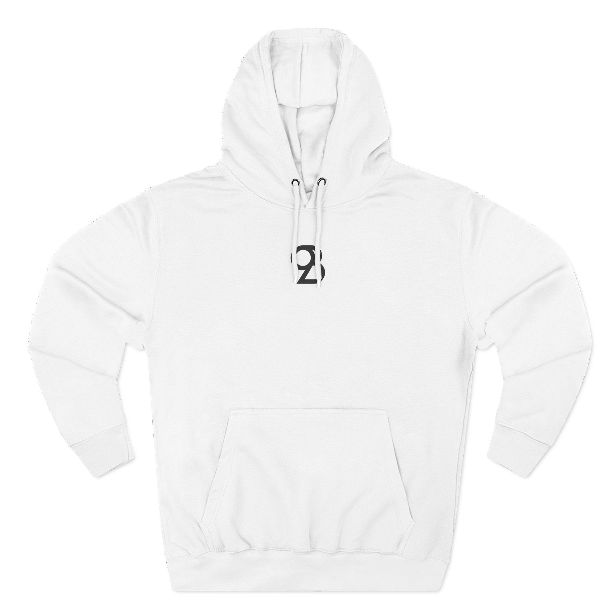 Minimal Three-Panel Fleece Hoodie — Clean Small Chest Logo